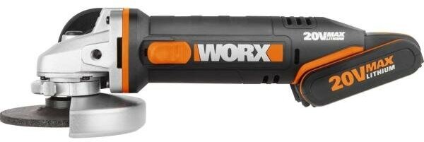 Углошлифовальная машина Worx WX800 115 мм 2*2,0Ач, кейс