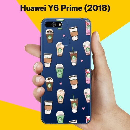 Силиконовый чехол Кофе на Huawei Y6 Prime (2018)