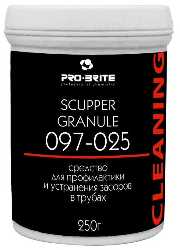 Профхим д/прочистки труб гранулы Pro-Brite/SCUPPER GRANULE 025кг