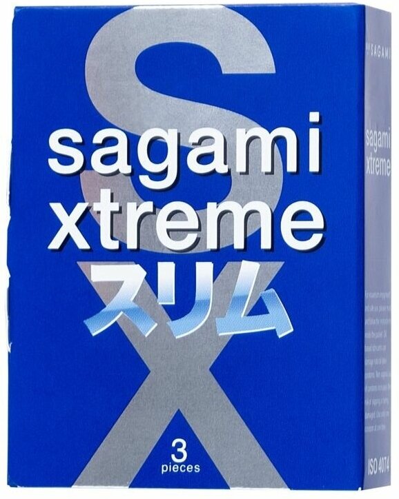 Розовые презервативы Sagami Xtreme Feel Fit 3D - 3 шт.