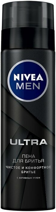 Пена для бритья NIVEA MEN Ultra с активным углем 200мл