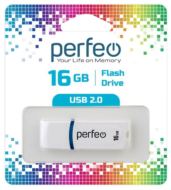 USB  Perfeo 16GB C09 White