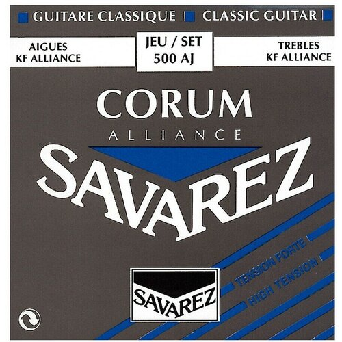 Savarez 500AJ Corum Alliance Blue high tension струны для классической гитары нейлон струны для классической гитары savarez 540j alliance ht classic blue high tension