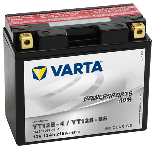 Аккумулятор Мото Varta Powersports Agm 512901019 Varta арт. 512901019