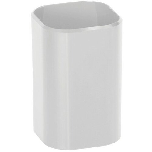 Стакан для пишущих принадлежностей СТАММ Фаворит, пластиковый, квадратный, белый стакан для пишущих принадлежностей стамм фаворит пластиковый квадратный белый
