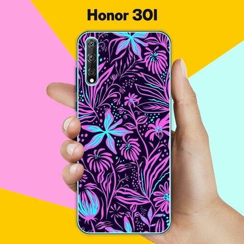Силиконовый чехол на Honor 30I Фиолетовые цветы / для Хонор 30 Ай силиконовый чехол фиолетовые цветы на honor 30i