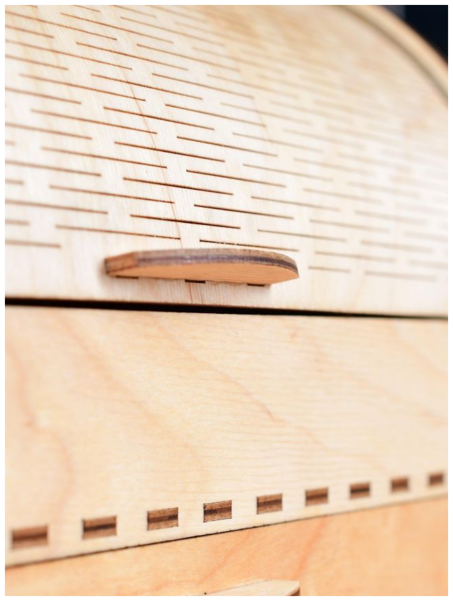 Хлебница с крышкой деревянная на стол для хлеба белая - фотография № 7