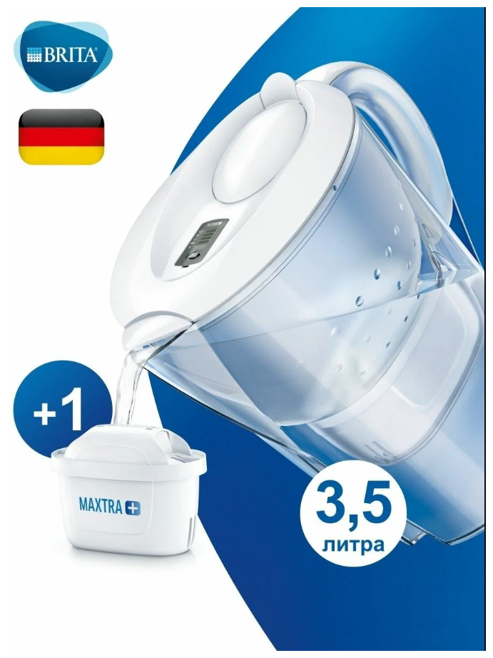 Фильтр кувшин BRITA Marella XL Memo MX+ 3.5 л белый - фотография № 6