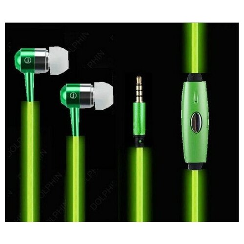 Светящиеся наушники EL свечение Зеленые 49000₽