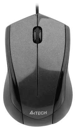 Мышь A4TECH V-Track Padless N-400, оптическая, проводная, USB, серый [n-400-1]