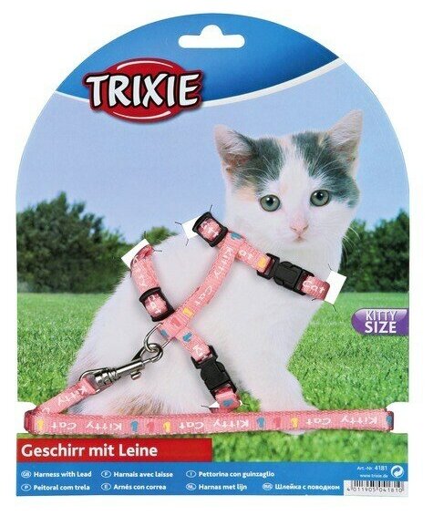 Trixie шлейка для котят, с рисунком 21-33 см - фотография № 3