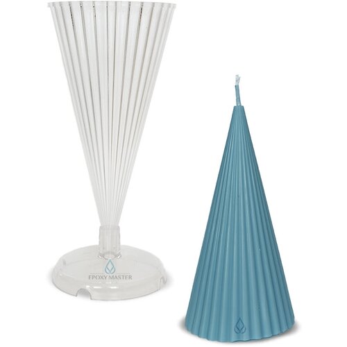 Пластиковая форма для изготовления свечей конус, d8х15см форма для изготовления свечей пластиковая цилиндр