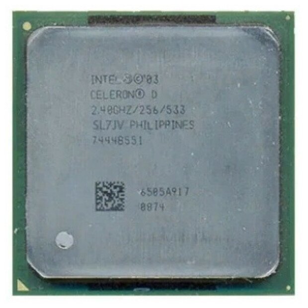 Intel Celeron D (Pentium 4) 2,4 GHZ 256Kb 533 Mhz PresCott mPGA-478 OEM, 2,4 ГГц (533) ОЕМ версия
