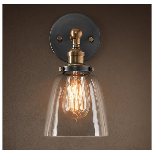 Настенный светильник De Lamp 20th c. Factory Filament Clear Glass Cloche, E27, 60 Вт