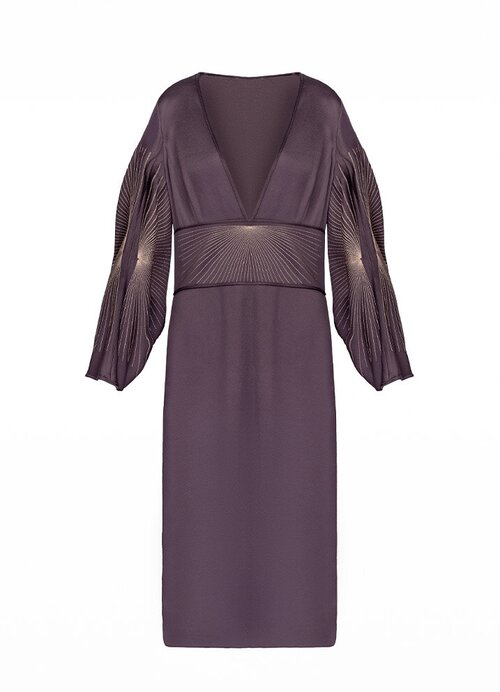 Платье Pollini, вечернее, прилегающее, размер 42, фиолетовый