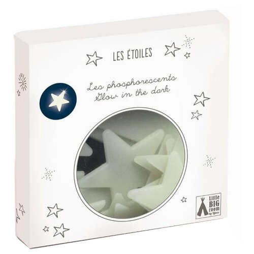 Комплект наклеек для стен DJECO Светящиеся в темноте звезды 1625₽