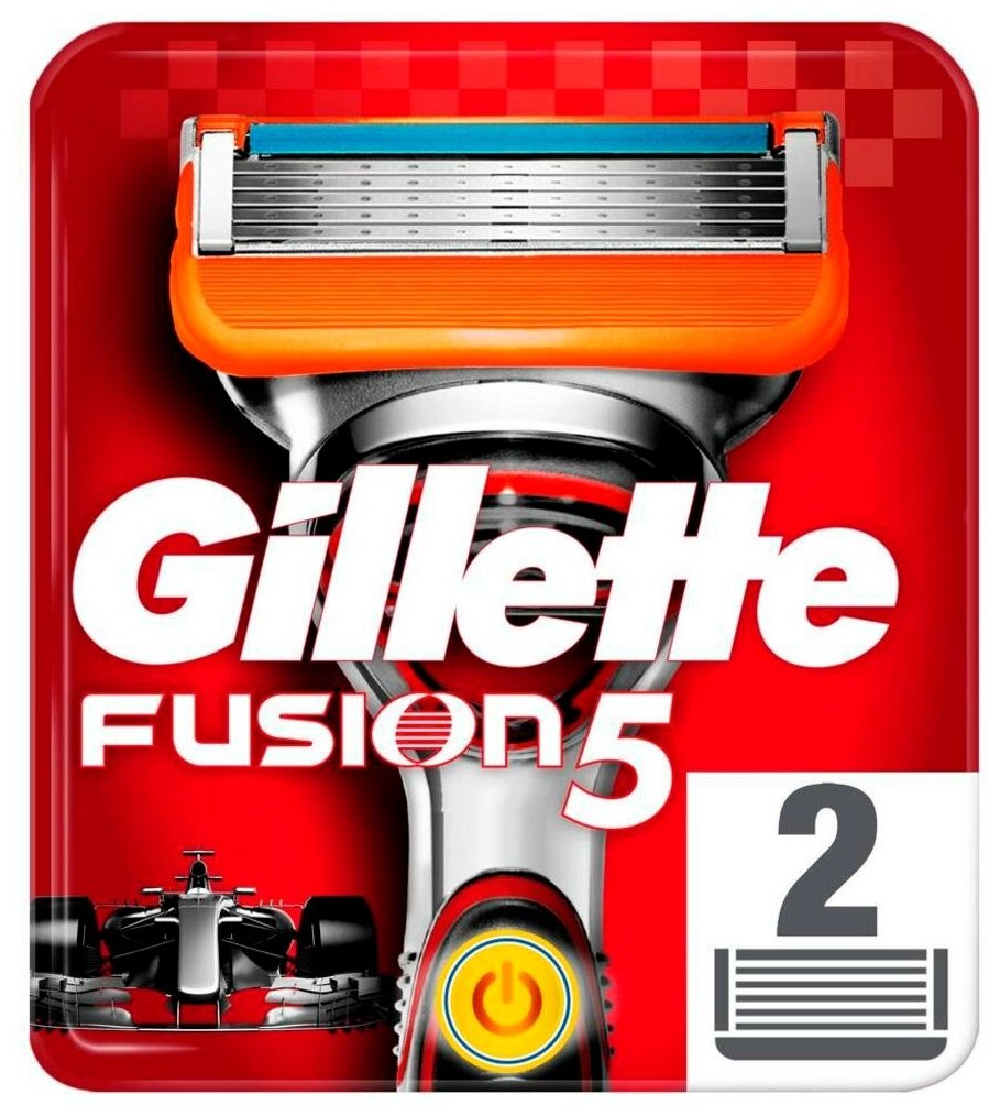 Сменные кассеты для бритв Gillette, Fusion Power, для мужчин, 2 шт