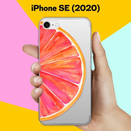 Силиконовый чехол Грейпфрут на Apple iPhone SE (2020) силиконовый чехол на apple iphone se 2020 айфон se 2020 девушка с цветами прозрачный