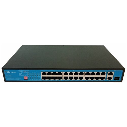 Коммутатор HTV-POE2026D-1SFP 24 портовый POE 10100 2 Uplink1SFP Watchdog Vlan Extend 250m 2449000₽