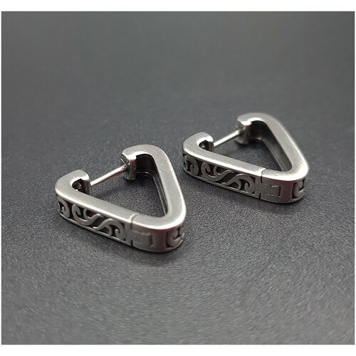 фото Серьги бижутерия конго (серьги кольца) "треугольник силы" серьги колечки с орнаментами starfallshop