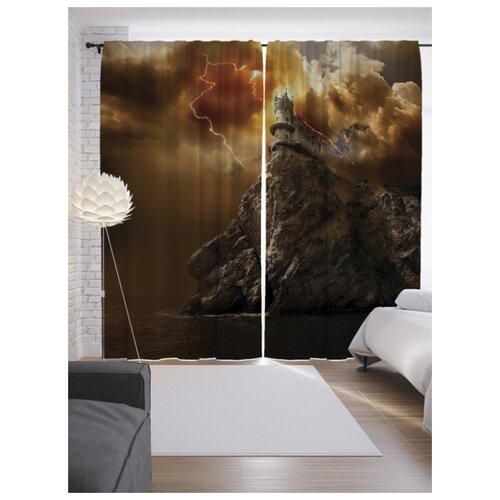 фото Портьеры joyarty громовой замок на ленте 265 см (p-16331)