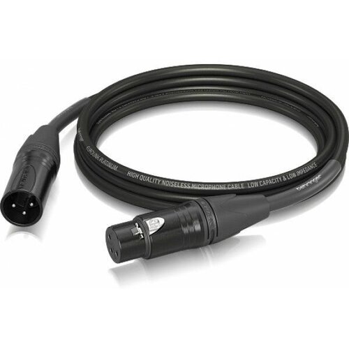 behringer gmc 1000 микрофонный кабель xlr female xlr male 10 0 м 2 x 0 22 mm² диаметр 6 мм черный Behringer PMC-300 Микрофонный аудио-кабель XLR female/XLR male 3 м