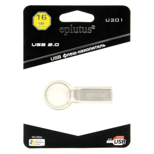 USB Флеш-накопитель Eplutus U201 16 ГБ серебристый держатель eplutus jf013 черный