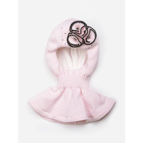 фото Шапка-шлем orso bianco для девочек демисезонная, хлопок, размер 46, розовый