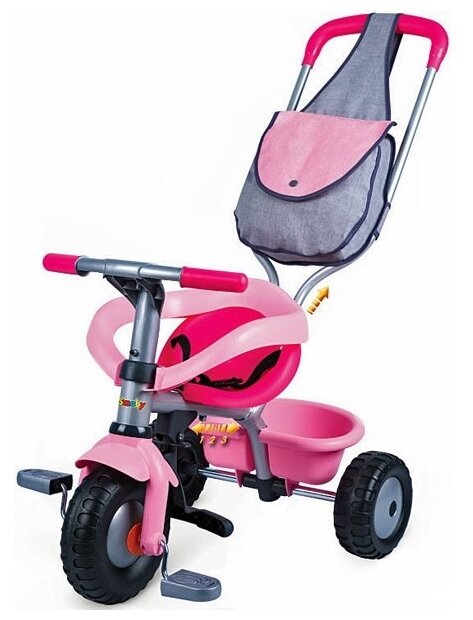 Трехколесный велосипед Smoby 444141 Be Fun Confort Girl, розовый