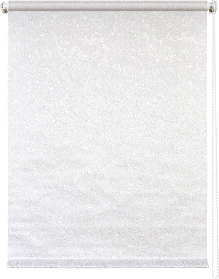 Рулонная штора блэкаут Уют Фрост светонепроницаемый белый 120 х 175 см - фото №2