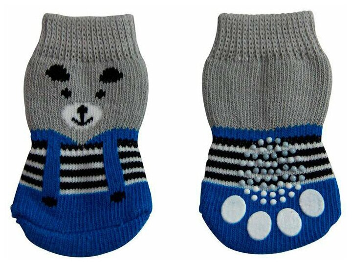 Носки для собак "Медвежонок" синие RB-S