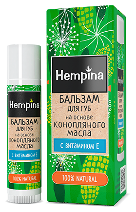 Hempina Бальзам для губ с витамином Е, бесцветный