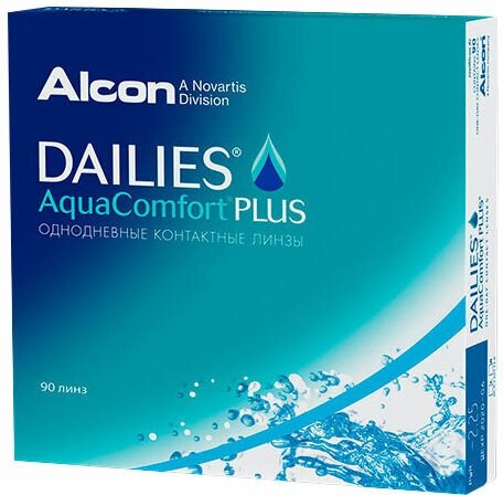 Контактные линзы Dailies AquaComfort Plus (90 pack), 8,7, -3,75