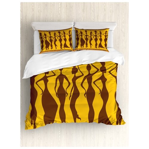 фото Комплект постельного белья "африканские традиции" (пододеяльник+2 наволочки), евро (200x220 см) ambesonne