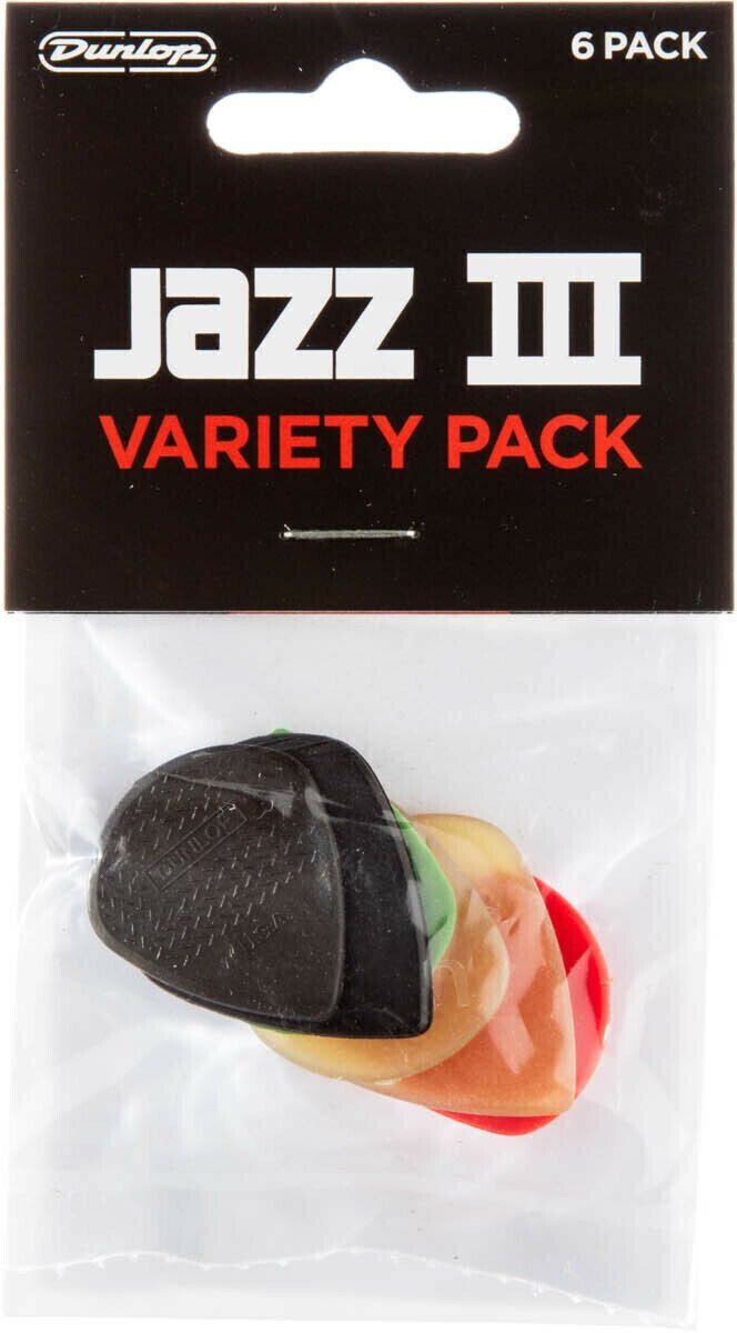 PVP103 Набор медиаторов Jazz III Pick Variety Pack 6шт, Dunlop