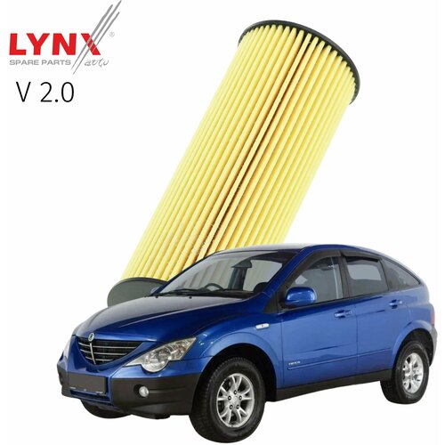 Фильтр масляный SsangYong Actyon (1) C100 / СсангЙонг Актион 2005 2006 2007 2008 2009 2010 D дизель V2.0 D20DT / 1шт LYNXauto