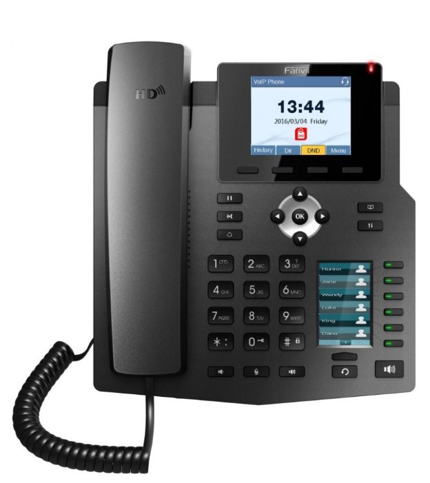 Телефон IP Fanvil X4G 4 линии 2x10/100/1000Mbps цветной LCD PoE - фото №2