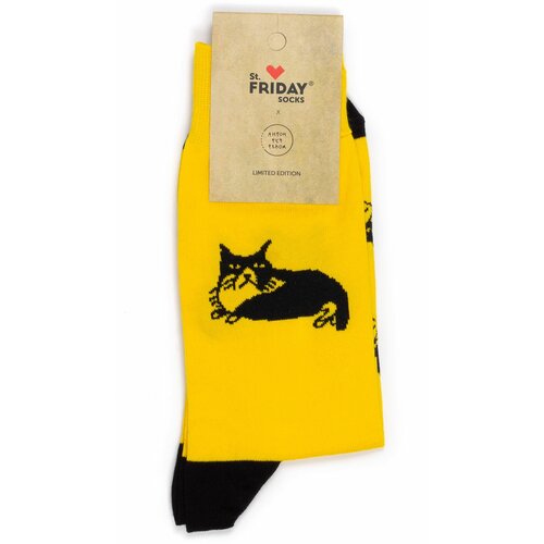 Носки St. Friday Носки с рисунками St.Friday Socks x Антон тут рядом, размер 38-41 , желтый st friday socks тигр антон 38 41