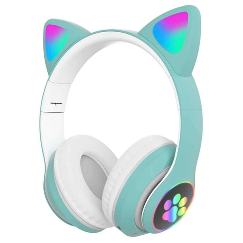 Беспроводные Bluetooth наушники с кошачьими светящимися ушками для детей и взрослых / Cat Ear VZV-28M