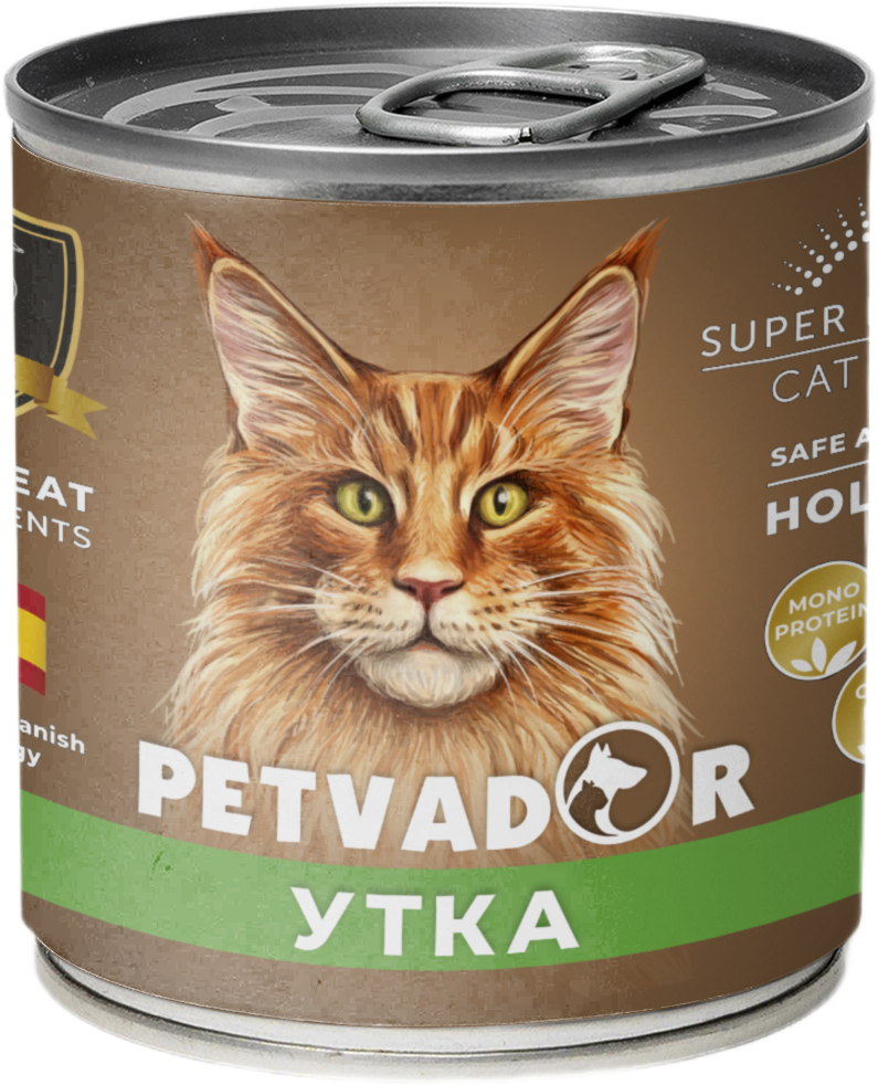 Влажный корм для кошек Petvador с уткой 2 ш* 240 гр