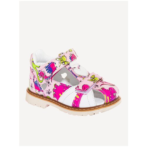 фото Сандалии minimen, ж цвет розовый-принт-динозавр, размер 30