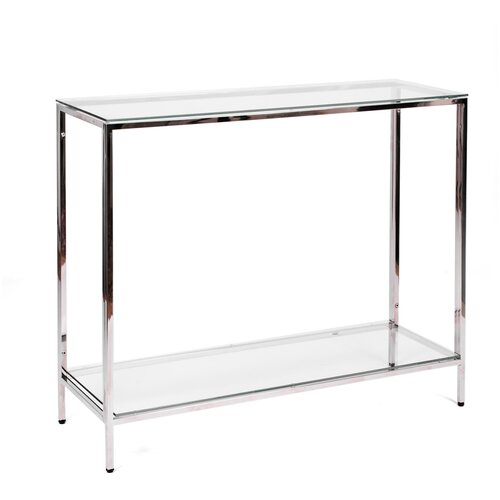 Консольный стол 2081-CS grey зеркальный хром