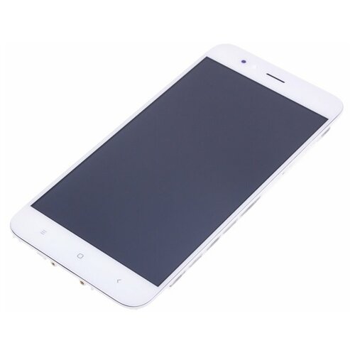Дисплей для Xiaomi Mi A1 / Mi 5x (в сборе с тачскрином) в рамке, белый, AAA дисплей для xiaomi mi 10 lite 5g в сборе с тачскрином в рамке синий aaa