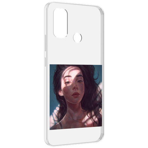 Чехол MyPads девушка-в-лучах женский для UleFone Note 10P / Note 10 задняя-панель-накладка-бампер