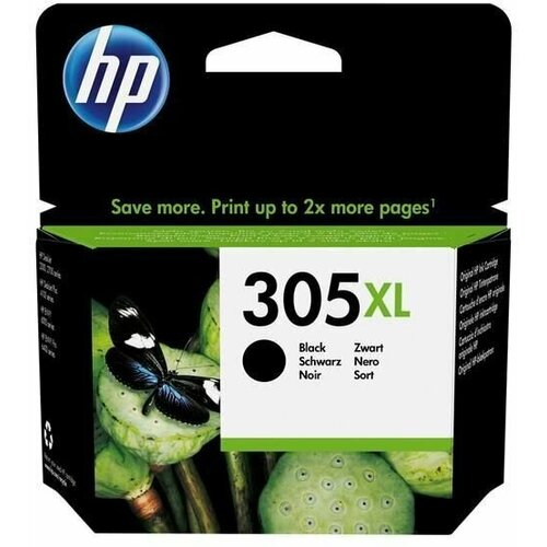 hp cartridge 305xl original ink black 3ym62ae Картридж для принтера HP 305XL 3YM62AE High Yield Black, черный