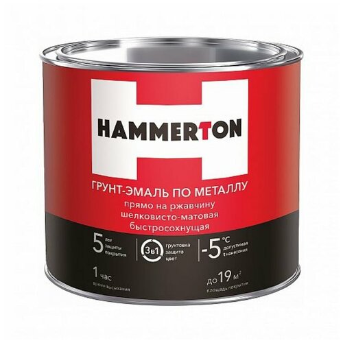 HAMMERTON грунт- эмаль ПО ржавчине 3 В 1 красная 10 КГ 1 205905