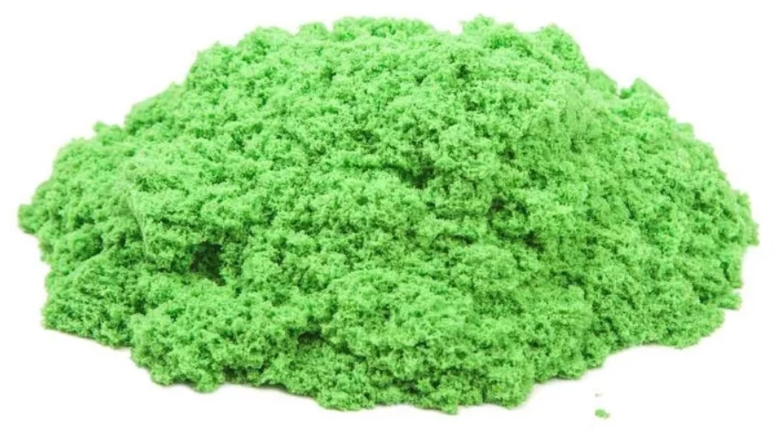 Космический песок зелёный в коробке, 1 кг + песочница + формочки