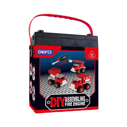 Конструктор OKKID DIY Assembling Fire Engine 1069 Пожарная машина, 48 дет. конструктор okkid diy assembling engineering car 1040