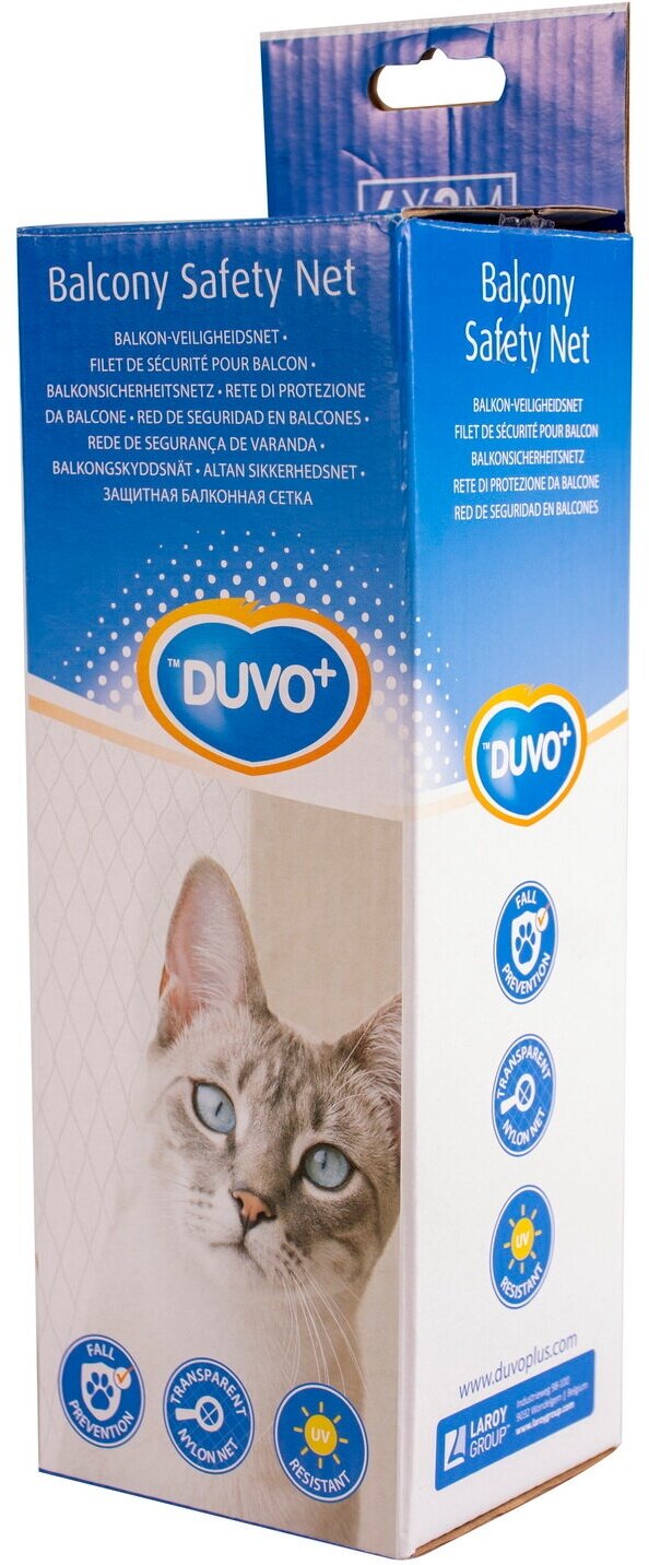 Защитная сетка для балкона DUVO+"Кошка на выгуле" 400x300см (Бельгия)