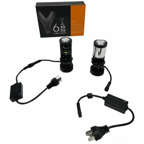 Светодиодные лампы с линзой Y6D (120W, 6500K, цоколь H4)